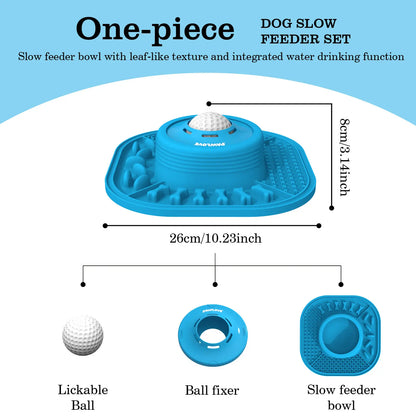 Pawlove Slow Feeder Bowl - Anti-Slip Ball-In Design, 3/4 Cup Capacity for Liquid Treats, Bone Broth, Yogurt, Anxiety Relief, Dishwasher Safe, Easy Wash - Post-Op Lick Toy for All Dog Breeds | Pet Supplies, Dog Accessories