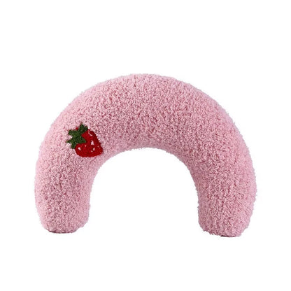 Pet Pillow for Cats and Dogs Soft Plush Thick Filling Cervical Support Hypoallergenic Washable Cover Deep Sleep U-Shaped Cat And